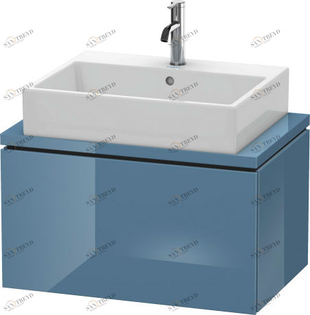LC580104747 Тумбочка для компактной консоли L-Cube #LC5801 720 x 477 мм Каменно-синий глянцевый лак Duravit