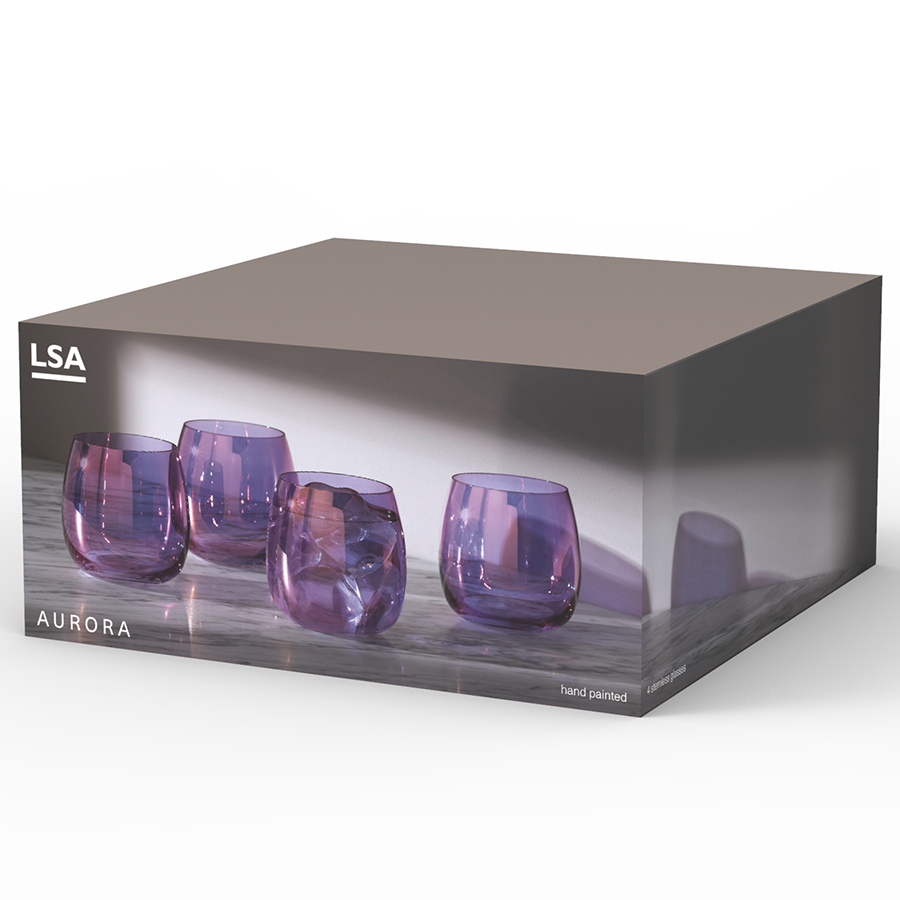 G1621-13-887 Набор бокалов aurora, 370 мл, фиолетовый, 4 шт. LSA International  - Вид №5