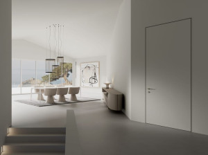 Заподлицо стены бронированная входная дверь