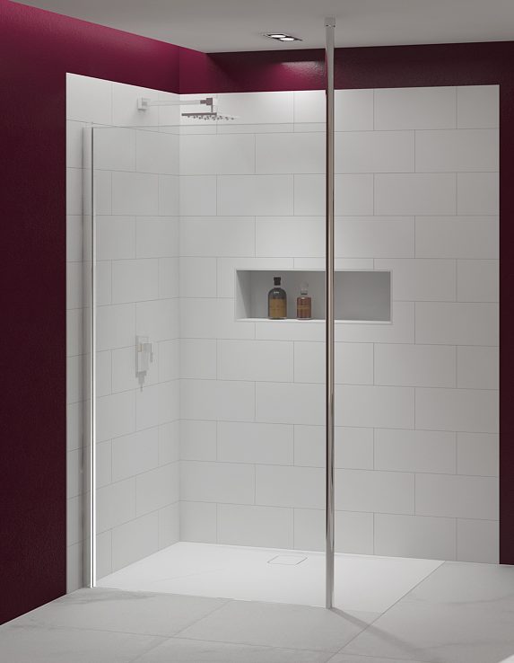 Душевая перегородка MS8SW211 Merlyn 8 Series Хромированный - Вид №3