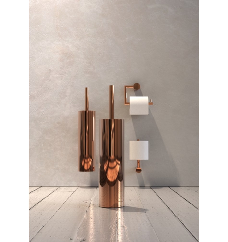 FROST Ершик для унитаза 1, напольный » медь Нержавеющая сталь Медь N1910-C  - Вид №7