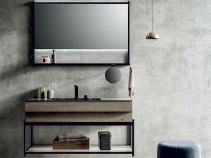 Birex Настенная тумба под умывальник из фанерованной древесины с ящиками Sidéro