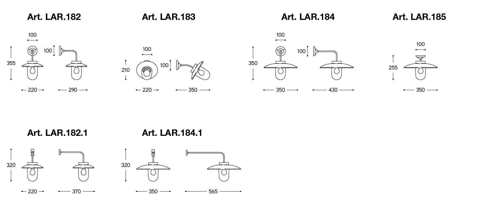 Металлическая наружная потолочная лампа Aldo Bernardi ARCH-00123740 - Вид №1