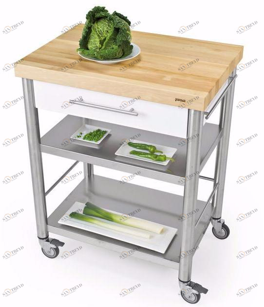 JOKODOMUS Отдельностоящий кухонный модуль из нержавеющей стали и дерева Auxilium sun-id-1384818