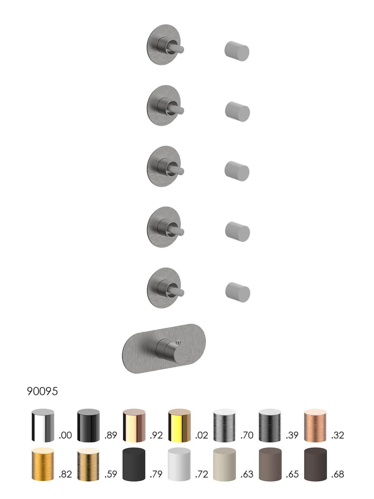 Термостатический смеситель для душа с 6 отверстиями Rubinetterie Frattini отдельная эстетика ARCH-00103351 - Вид №6