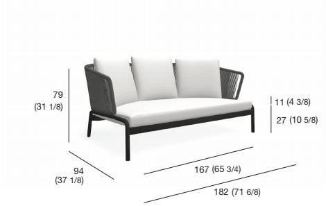 RODA 2-местный садовый диван из полиэстера Spool sun-id-1483579 - Вид №5