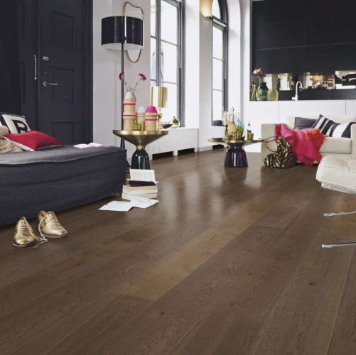 Паркетная доска Meister PD 400 Cottage Античный коричневый 8554 Дуб Рустик с брашью (Текстурированная) 2200х180 мм 2300200006 - Вид №8