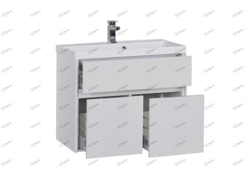 Тумба с раковиной Aquanet Латина 80 белый 0017963800179395