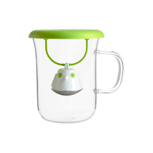 5676510GR Кружка с заварочной емкостью birdie swing 400 мл зеленая QDO