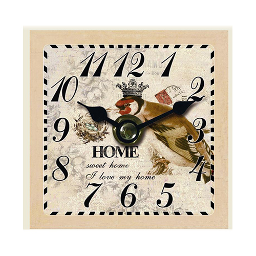 40732 Часы настольные 02 10 x 10 см кварц "Король птиц" Феникс-Презент 