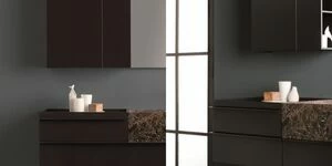 Toscoquattro Тумба-контейнер 60 см с 1 ящиком и верхним лотком PIANO мокко матов.