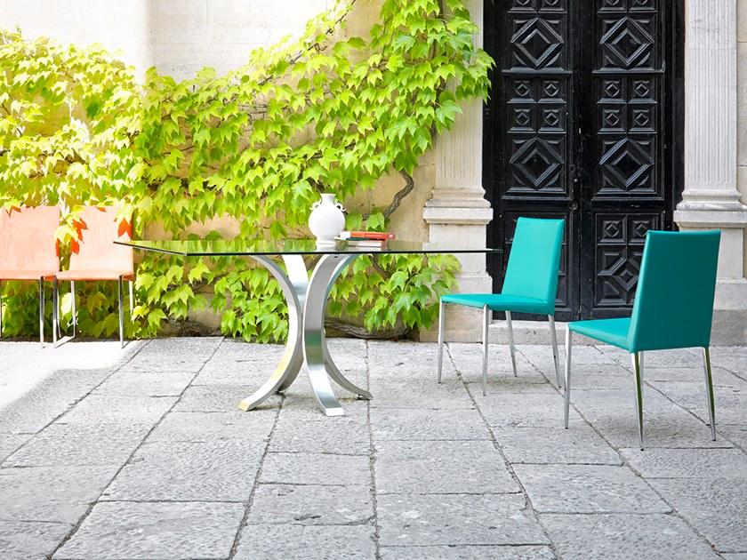 Angel Cerdá Круглый обеденный стол из стали и стекла Urban deco 1002 Angel Cerda - Вид №3