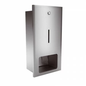 5002S Встраиваемый дозатор жидкого мыла емкостью 800 мл, МАТОВАЯ СТАЛЬ Merida