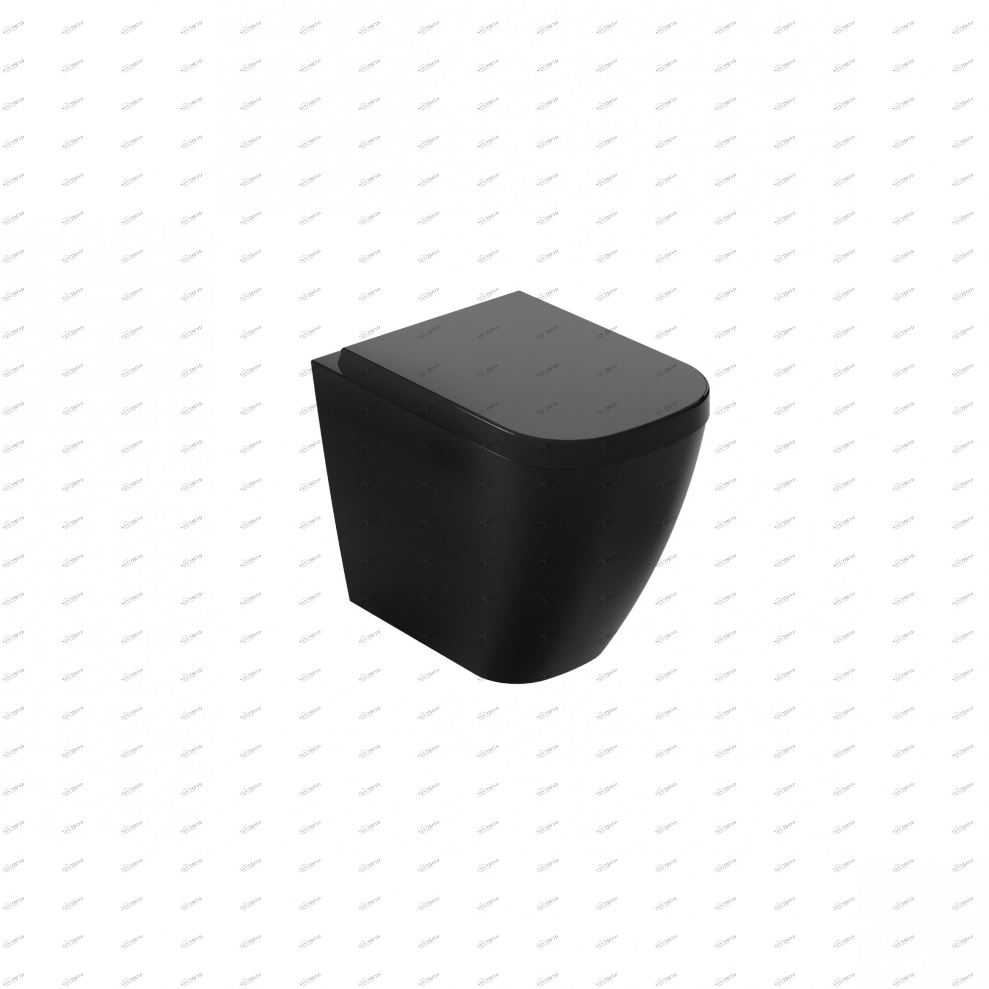 5481V2NE Приставной унитаз напольный Черный Galassia MEG11 Италия