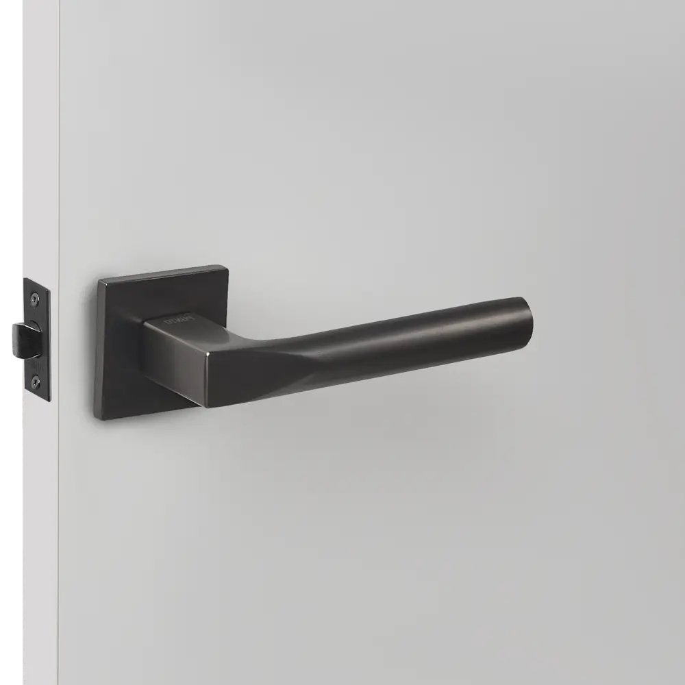 Дверные ручки Punto Cosmo без запирания комплект цвет графит STLM-2170285 - Вид №5