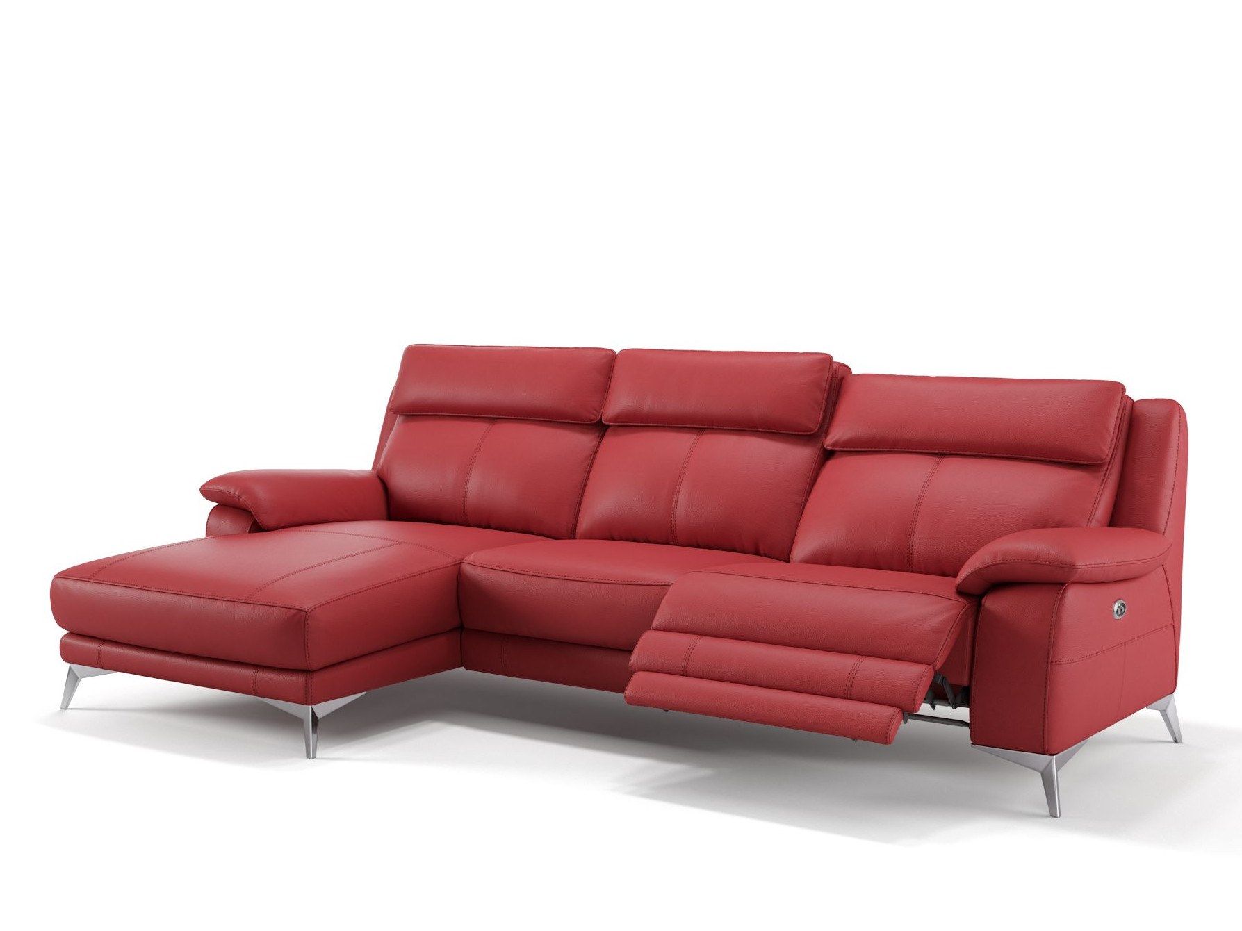 Кожаный диван с полуостровом Sofanella Aliano ARCH-00020881