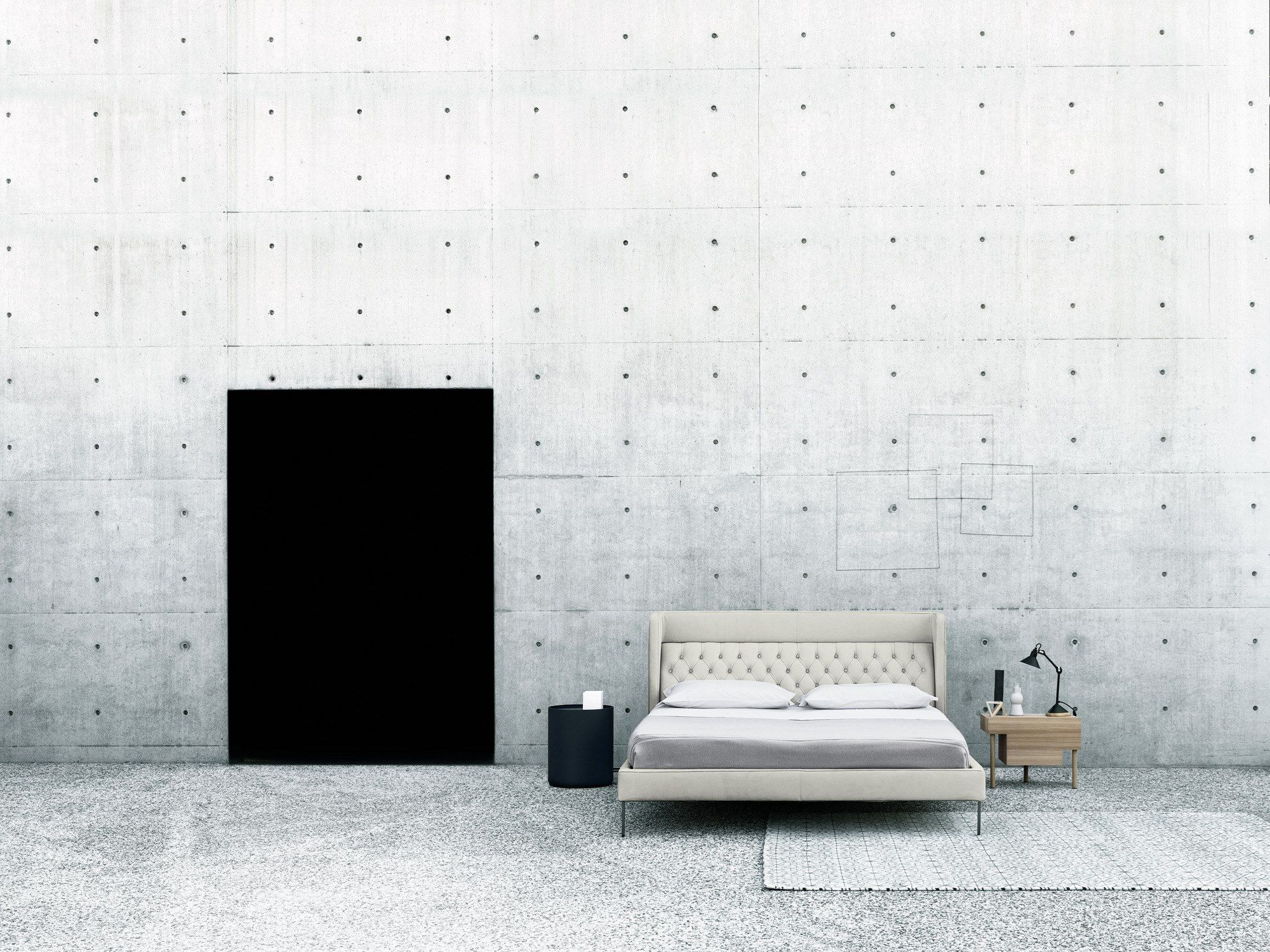 Кровать с капитонным изголовьем Living Divani Lipp ARCH-00050552 - Вид №3