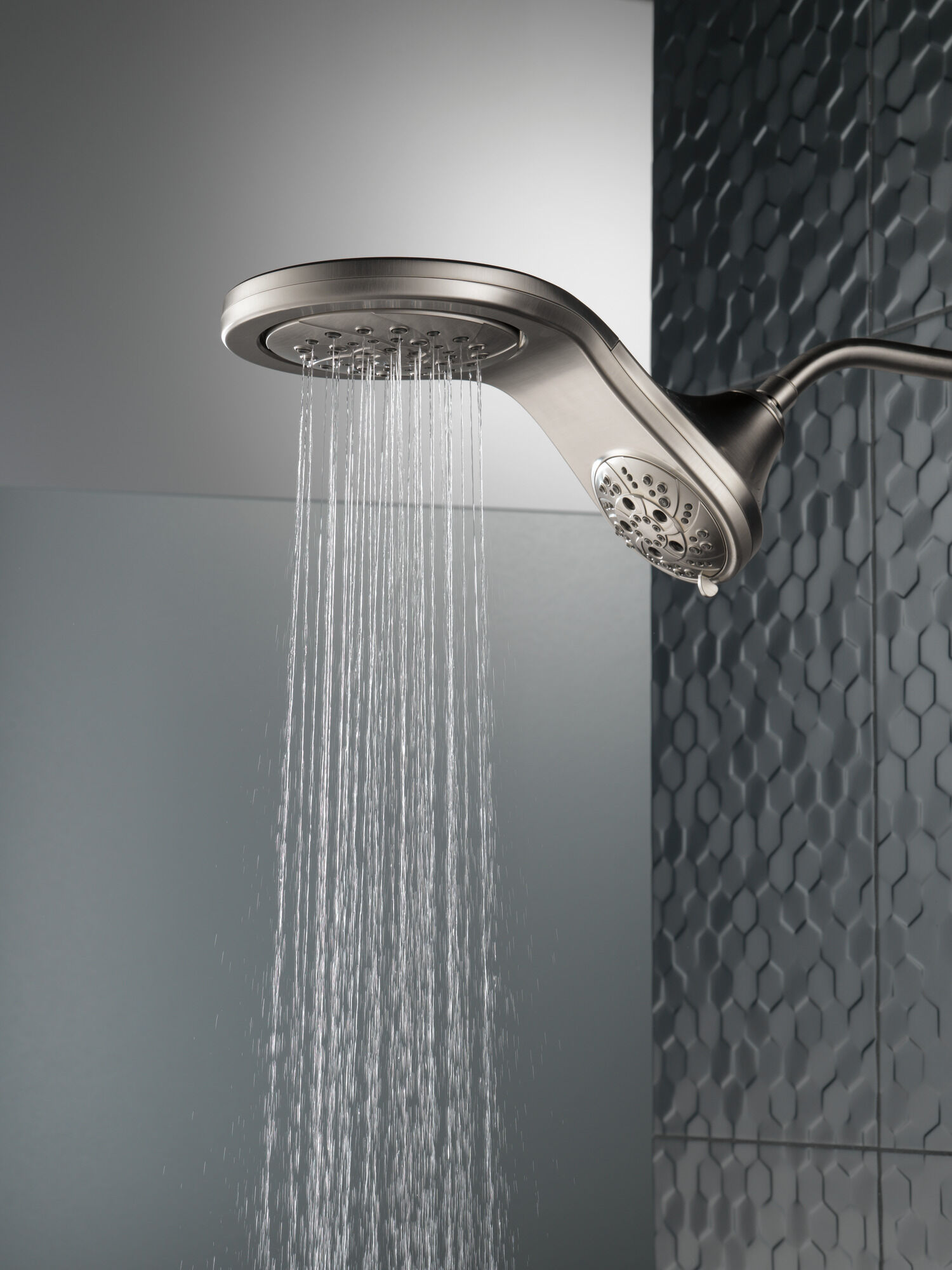 HydroRain® H2Okinetic® In2ition® Душ два в одном с 5 настройками Delta Faucet 58581-SS-PK - Вид №11