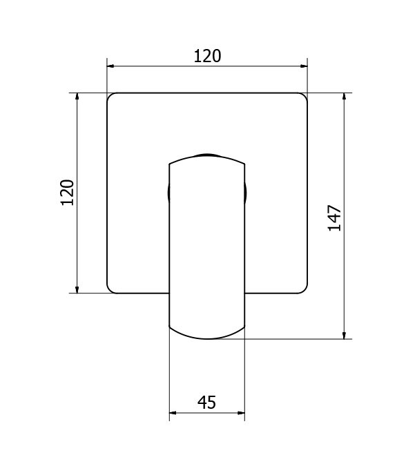 Встраиваемый однорычажный смеситель для душа Cezares FLORIAN-DIIM-01 FLORIAN-DIM-01 - Вид №1