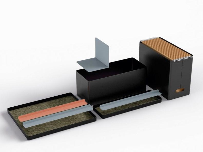 Systemtronic Самонесущий книжный шкаф открытого типа из экструдированного алюминия Wing sun-id-1513942 - Вид №4