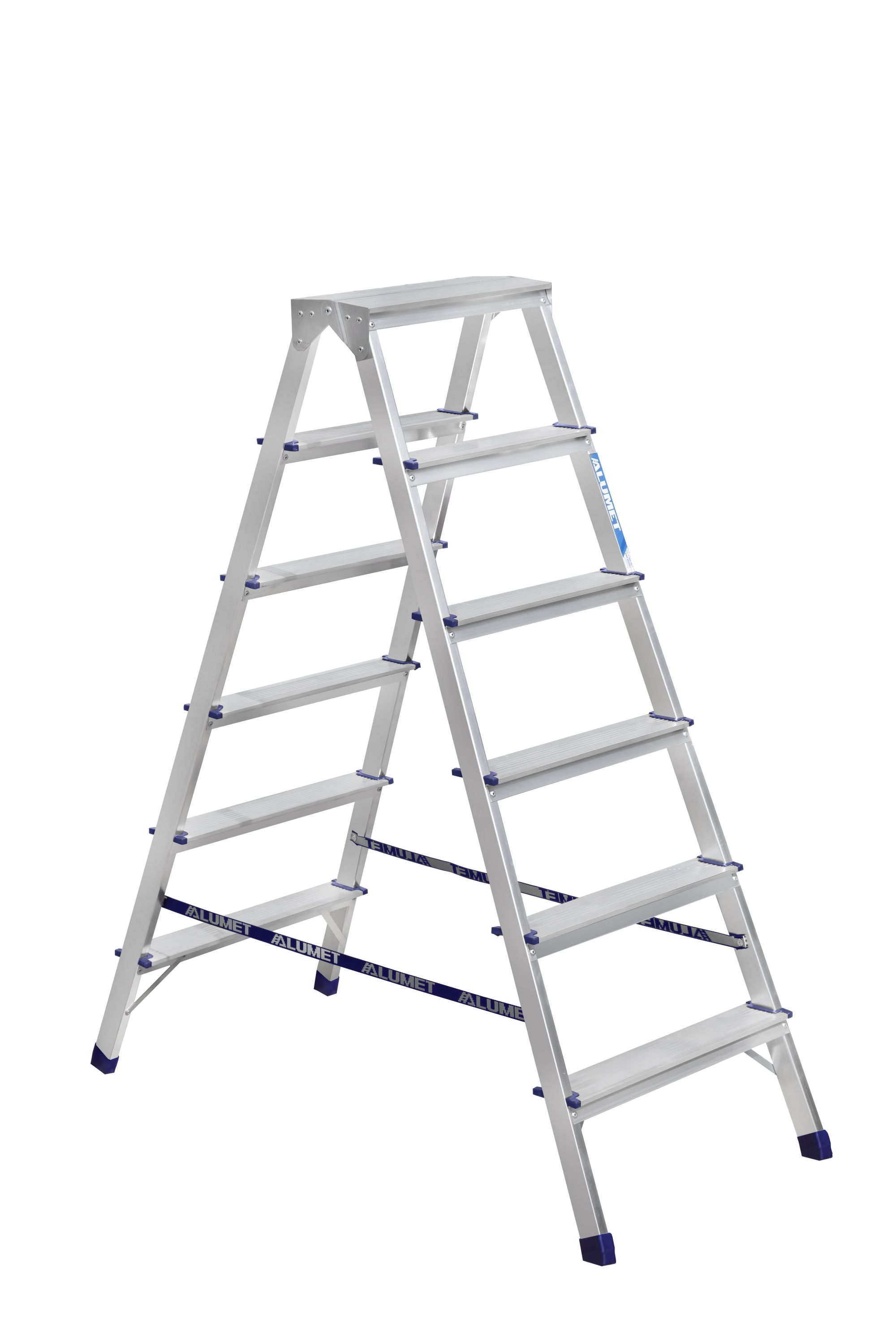 Двухсторонняя стремянка алюминиевая 6 ст ALUMET AD7206