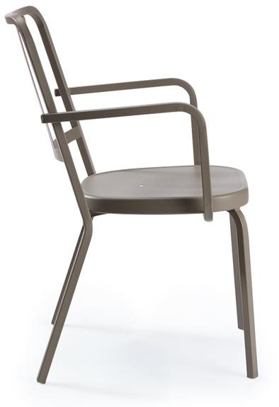 Vermobil Штабелируемый металлический садовый стул с подлокотниками Quatris Qt300 - Вид №2