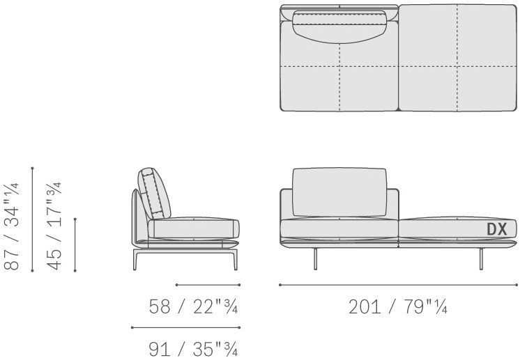 Poltrona Frau Модульный диван из кожи и ткани La collezione - divani e poltrone sun-id-1487212 - Вид №17