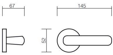 Pasini Ручка из латуни на розетке  3491  - Вид №2