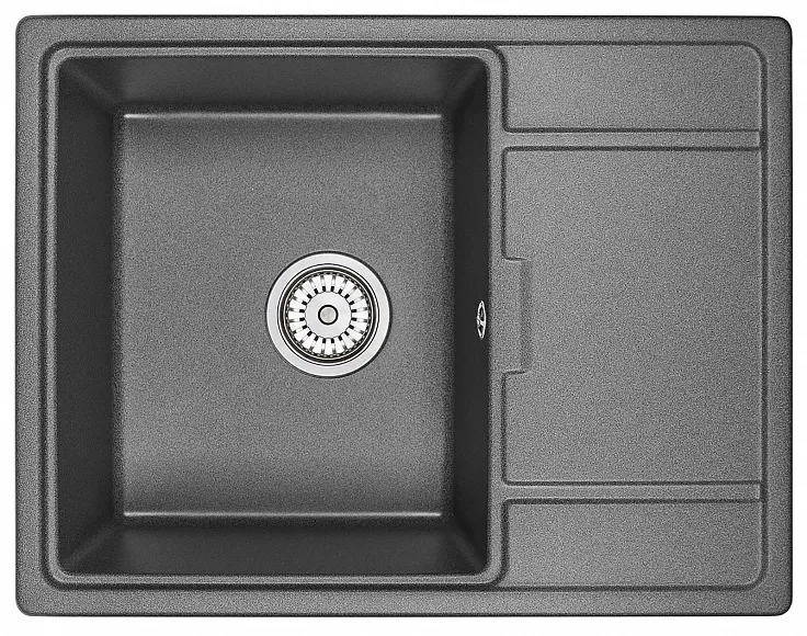 6503, ГРАФИТ (ЧЁРНО-СЕРЫЙ), кухонная мойка, кварц