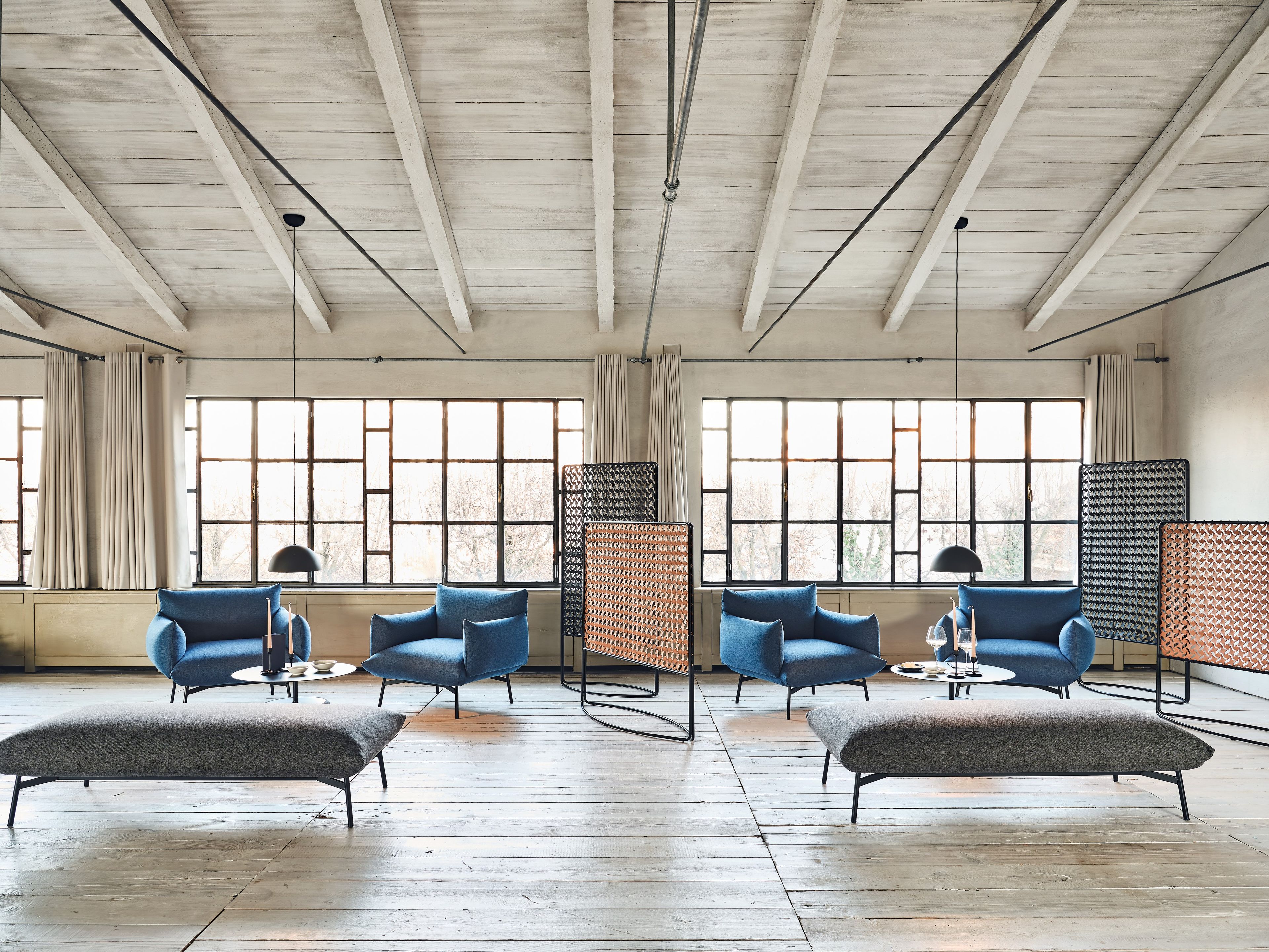 Тканевое кресло с подлокотниками Midj площадь ARCH-00063907 - Вид №2