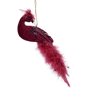 87036509 Елочная игрушка Птица 22x4.5 цвет розовый STLM-1482545