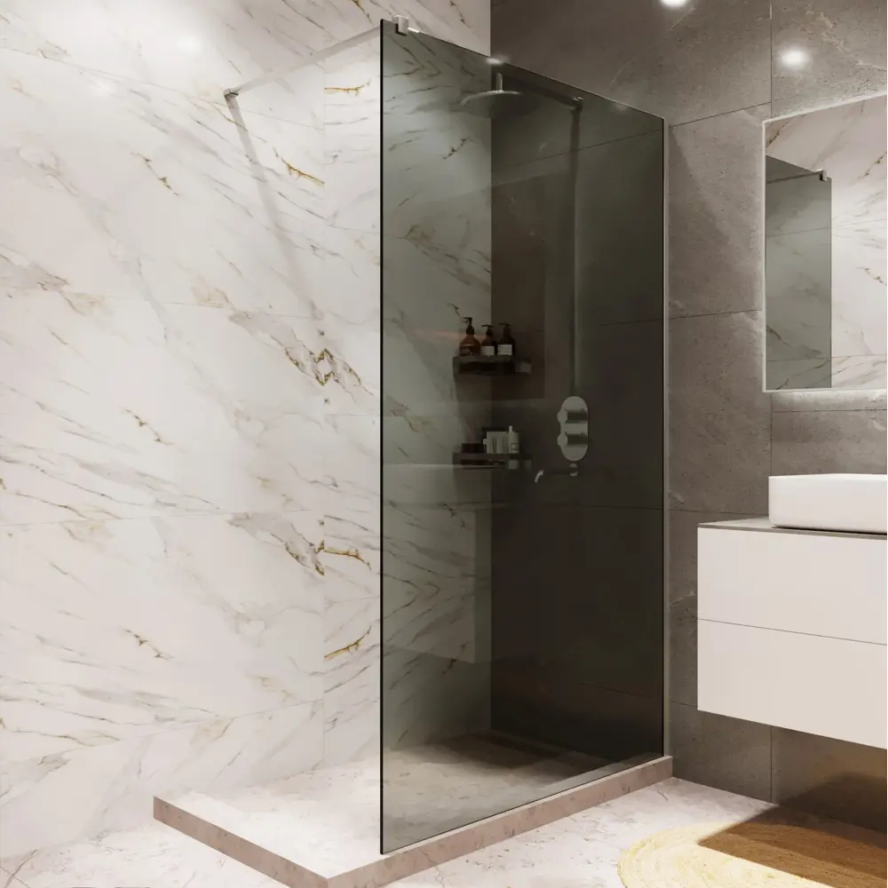 Душевая перегородка Mebelvann 90×200 см с тонированным стеклом 89372132 STLM-1397969 - Вид №3