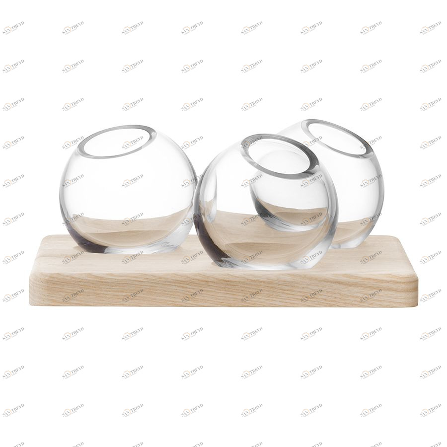 Трио ваз на подставке Axis 8 см прозрачные LSA International G136503301