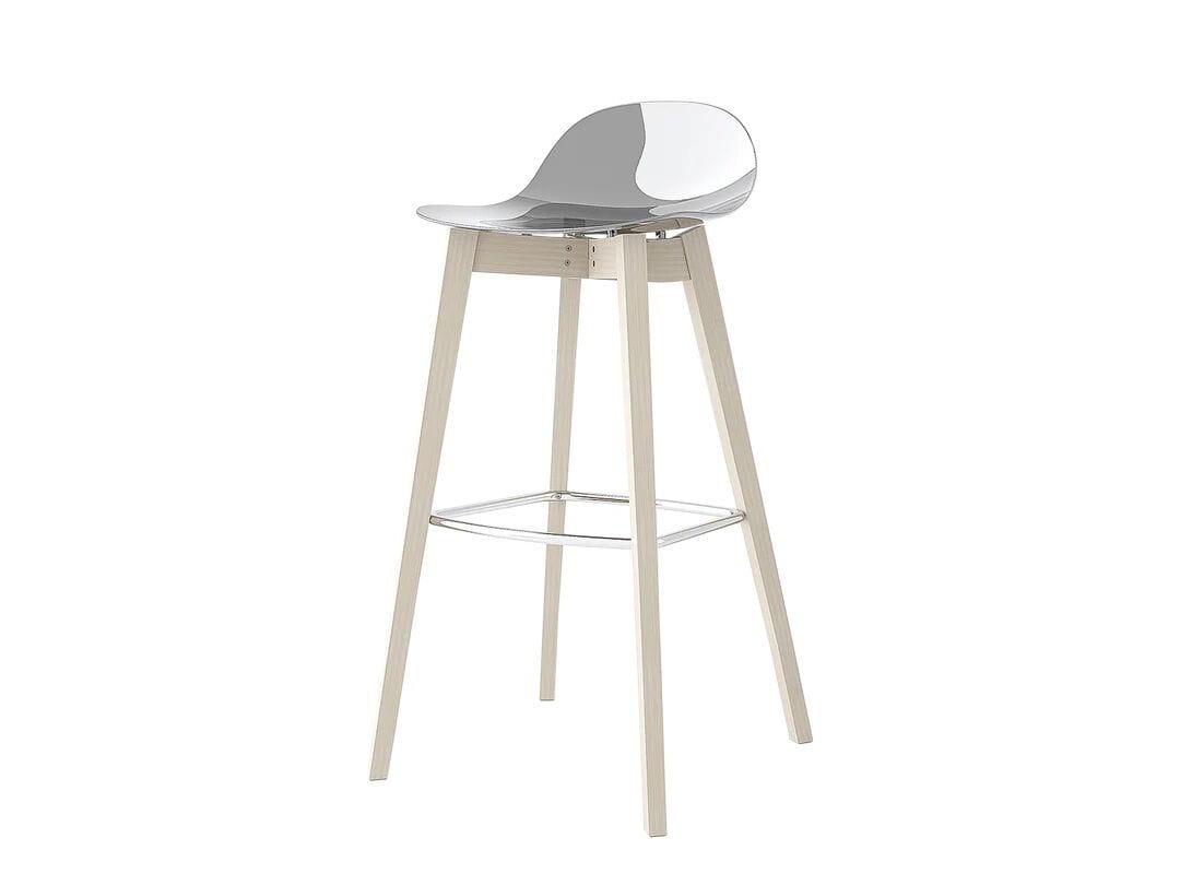 Высокий табурет из полипропилена с деревянными ножками Connubia Академия ARCH-00115768
