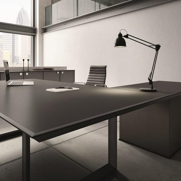 IFT Угловой рабочий стол из алюминия и стекла 45/90 sun-id-1504120 - Вид №1