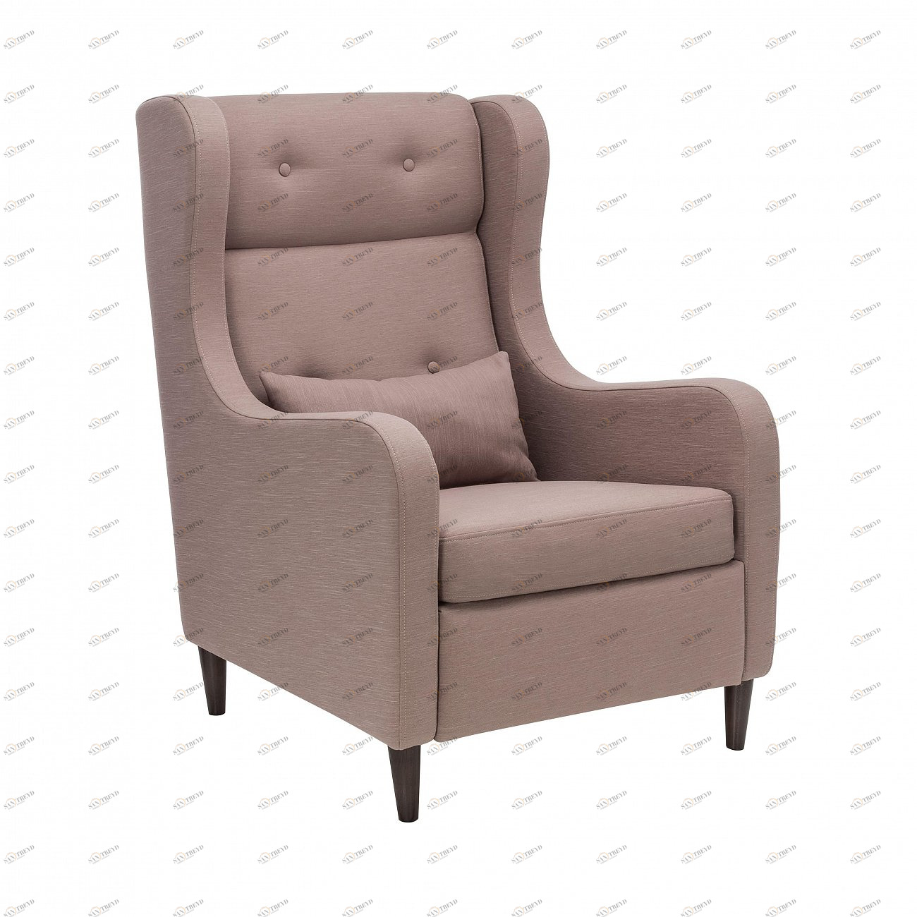 Кресло мягкое с ушами венге Leset "Галант" Melva 61 IMPEX ДИЗАЙНЕРСКИЕ 00-3967062 Бежевый 