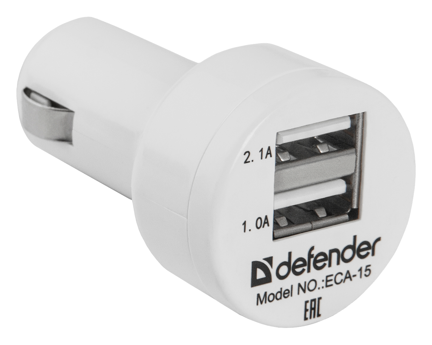 83561 автомобильный адаптер eca-15 2 порта usb, 5v/2а, пакет Defender Santreyd 