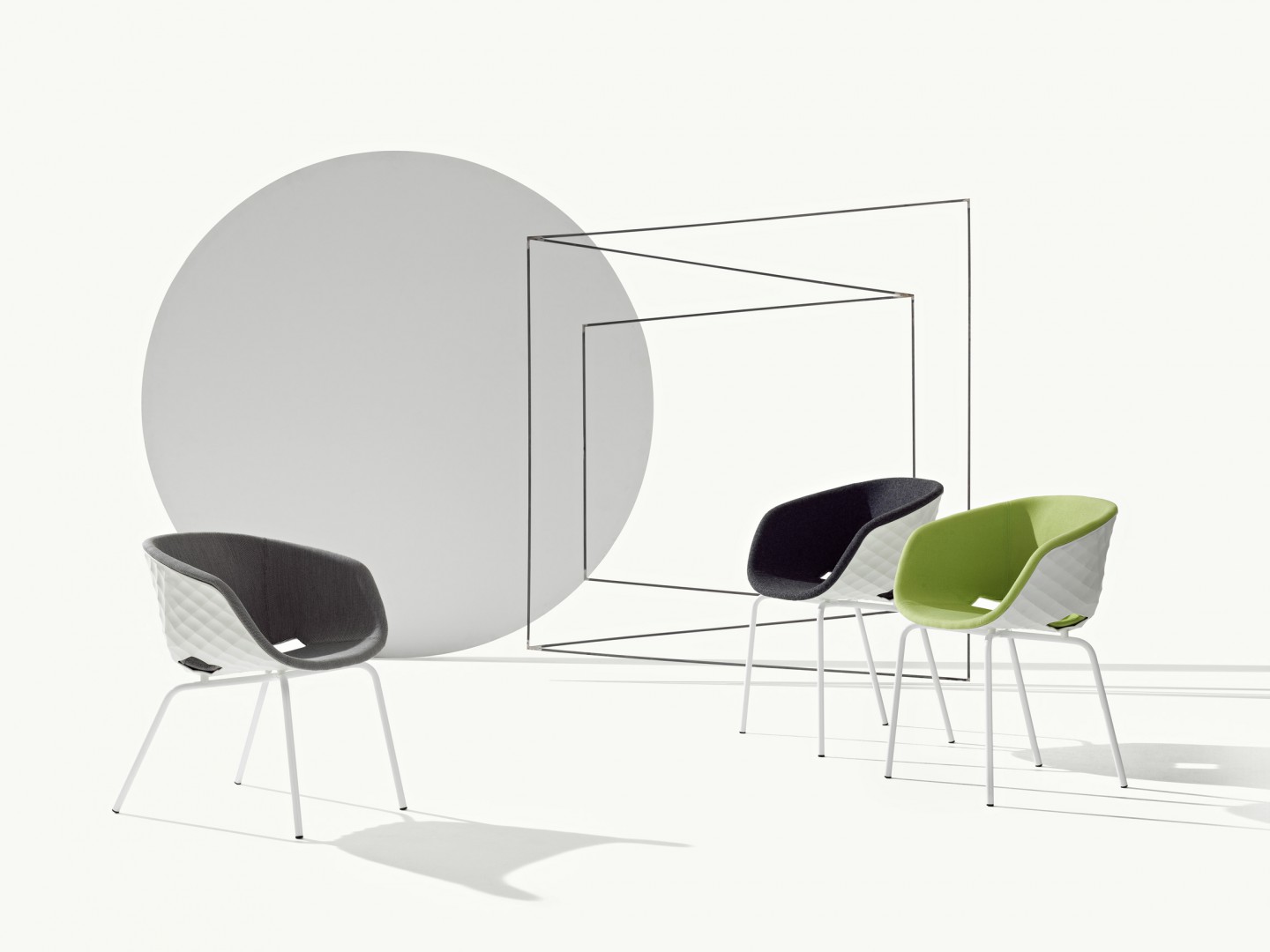 Uni-Ka 594M Кресло со стальным каркасом, 4 ножки. Обивка из полипропилена. Et al. Uni-ka - Вид №3