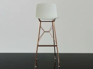 Magis Высокий табурет из полипропилена и стали Troy