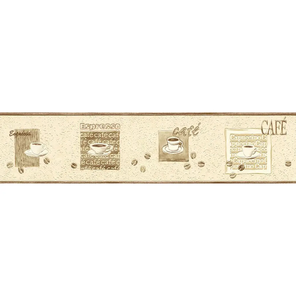 Бордюр виниловый 0,13х5 м, эспрессо, бежевый 12780331 STLM-2182541 Rasch 