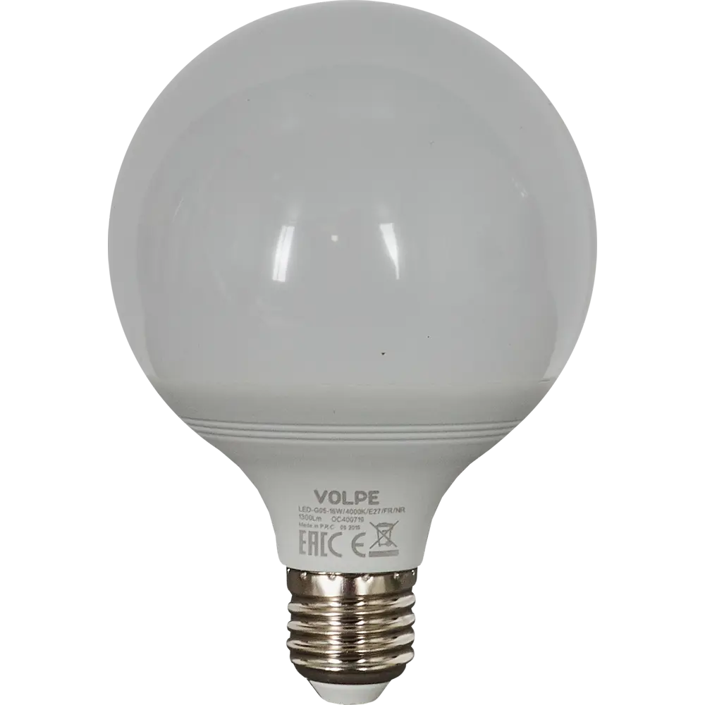 Лампа светодиодная Volpe Norma E27 220 В 16 Вт шар 1300 лм белый свет STLM-2011254