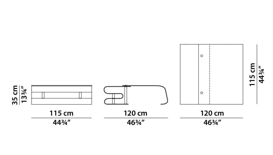 Низкий квадратный журнальный столик Baxter Dune ARCH-00074379 - Вид №8