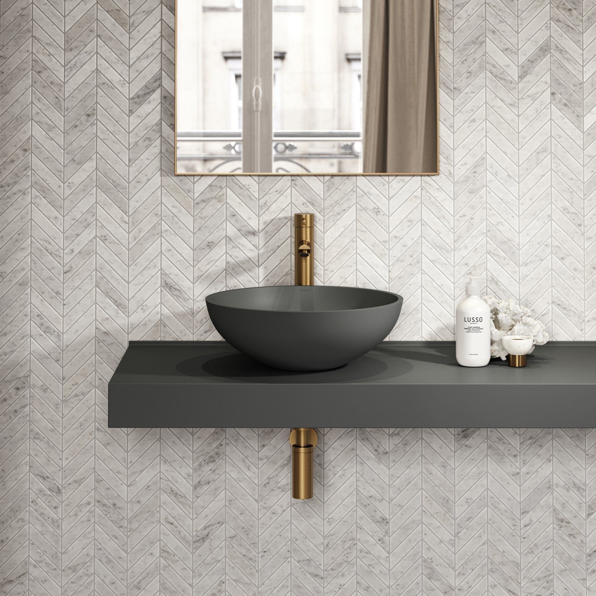 Круглый умывальник из смолы LUSSO Oasis ARCH-00066828 - Вид №5