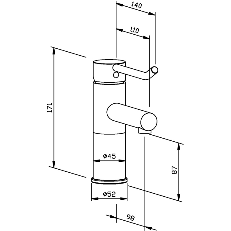 931276 Смеситель для раковины WA100-1 WAGNER_EWAR A-LINE Wagner Ewar  - Вид №1