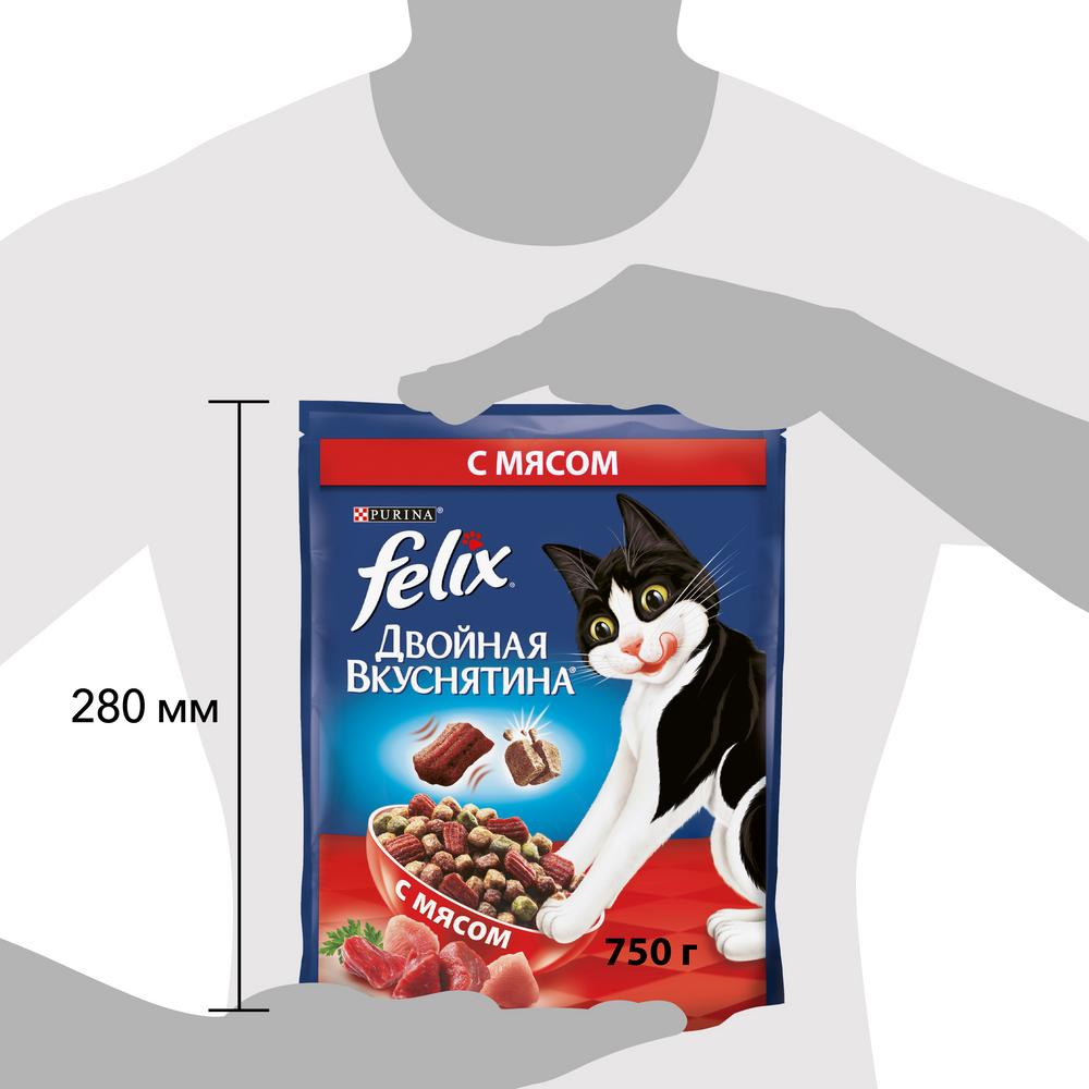 ПР0042239 Корм Двойная Вкуснятина с мясом, сух. 750 г FELIX  - Вид №7