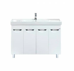 Тумба София-120 прямая белая эмаль с раков. MISTY-120