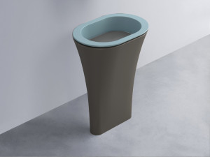 AMLA65-PL+AMPILO-CM+AMCOLO-FN Раковина Amedeo Ovale отдельностоящая cielo Enjoy + Amedeo