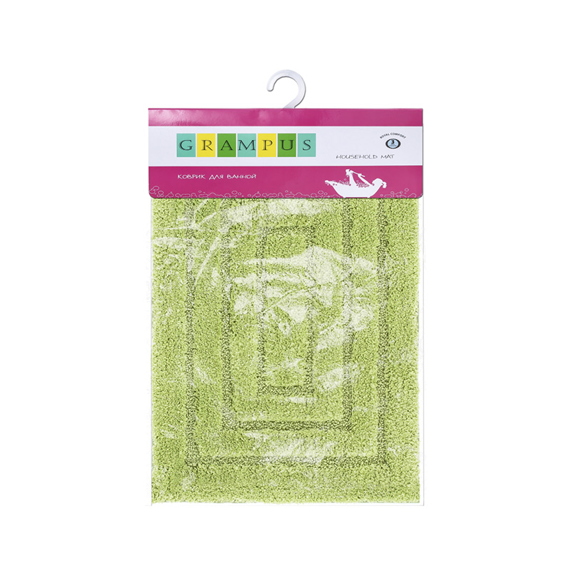 Коврик для ванной (45х65 см) салатовый Grampus КОВРИКИ GR5001F - Вид №1