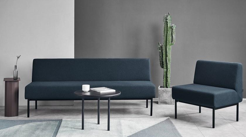 Grado Design 3-местный диван в ткани и стальной основе Modo s Mod-sf-s-30 - Вид №2