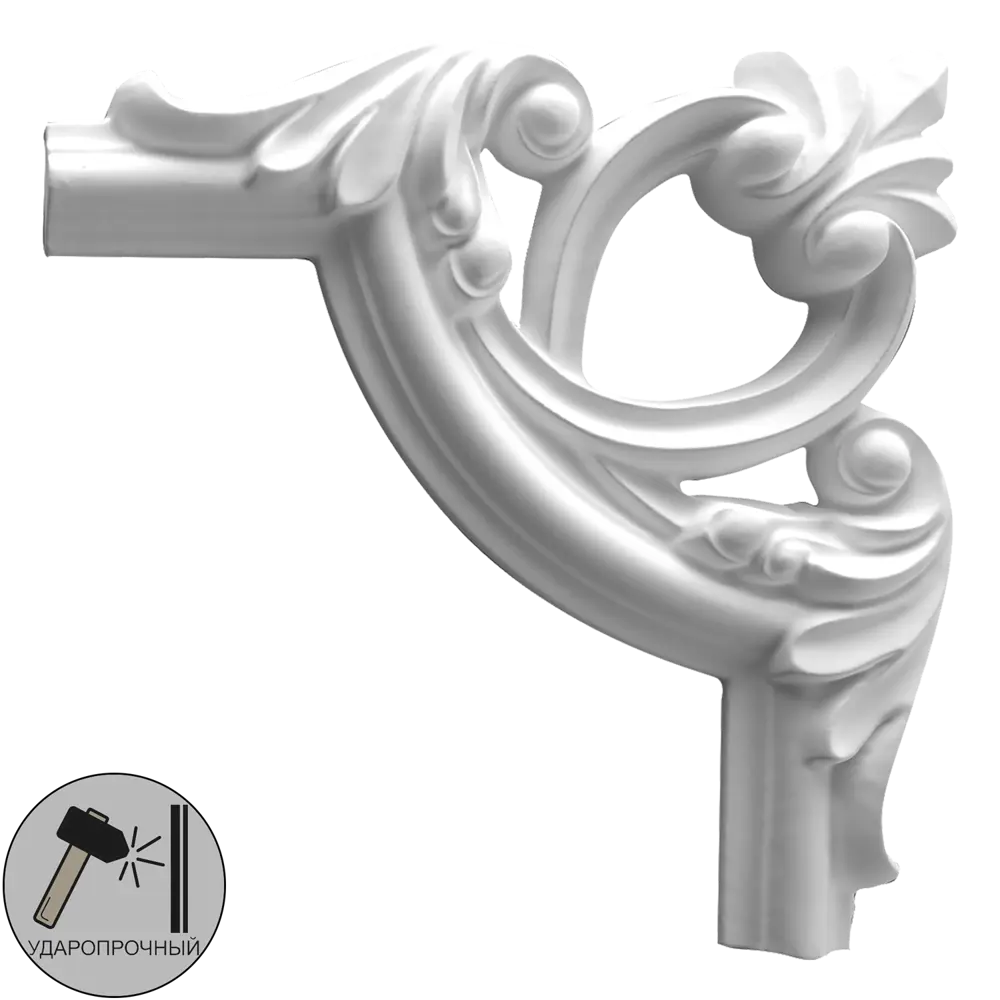 Угловой элемент полиуретан Decomaster 97012-6 белый 25 мм 2 шт STLM-2186953 - Вид №2